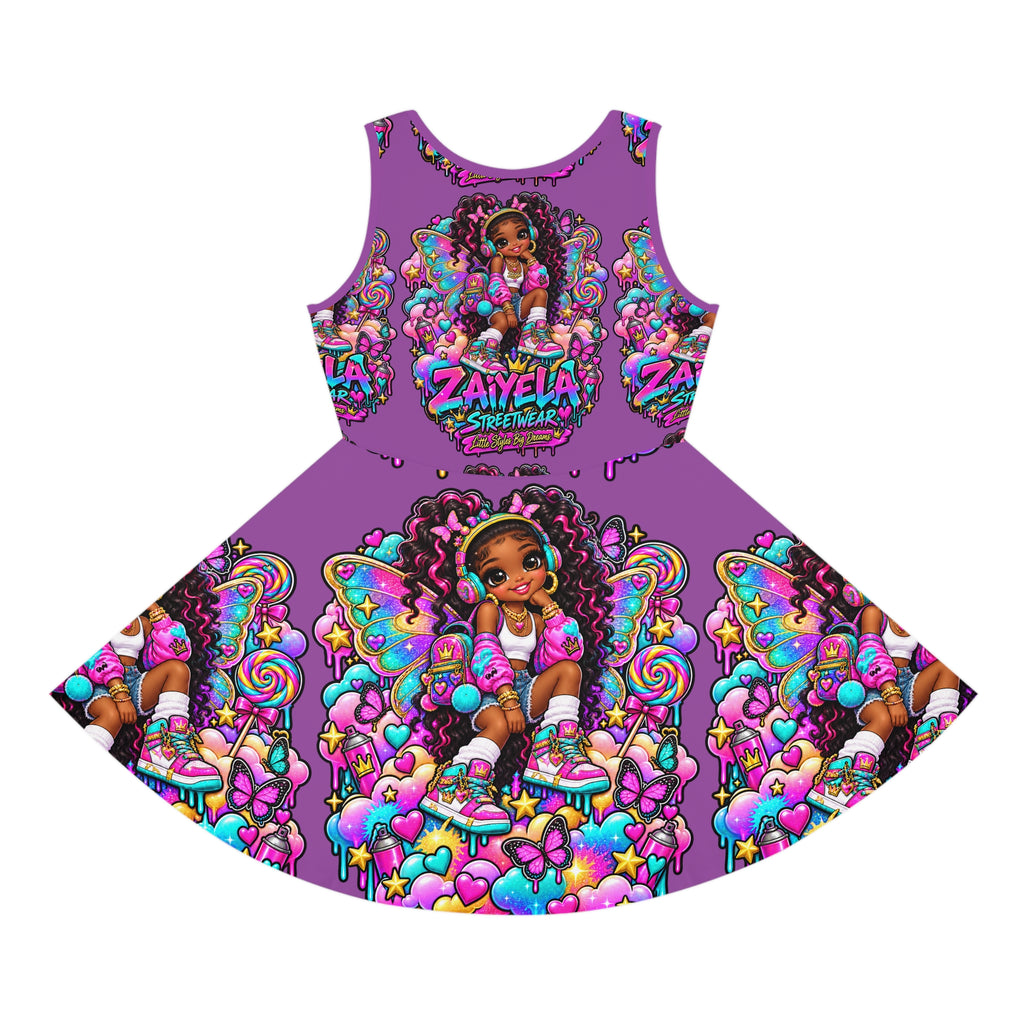 Girls' Sundress – Colorful Candy Fairy Skate Fairy Princess Dress