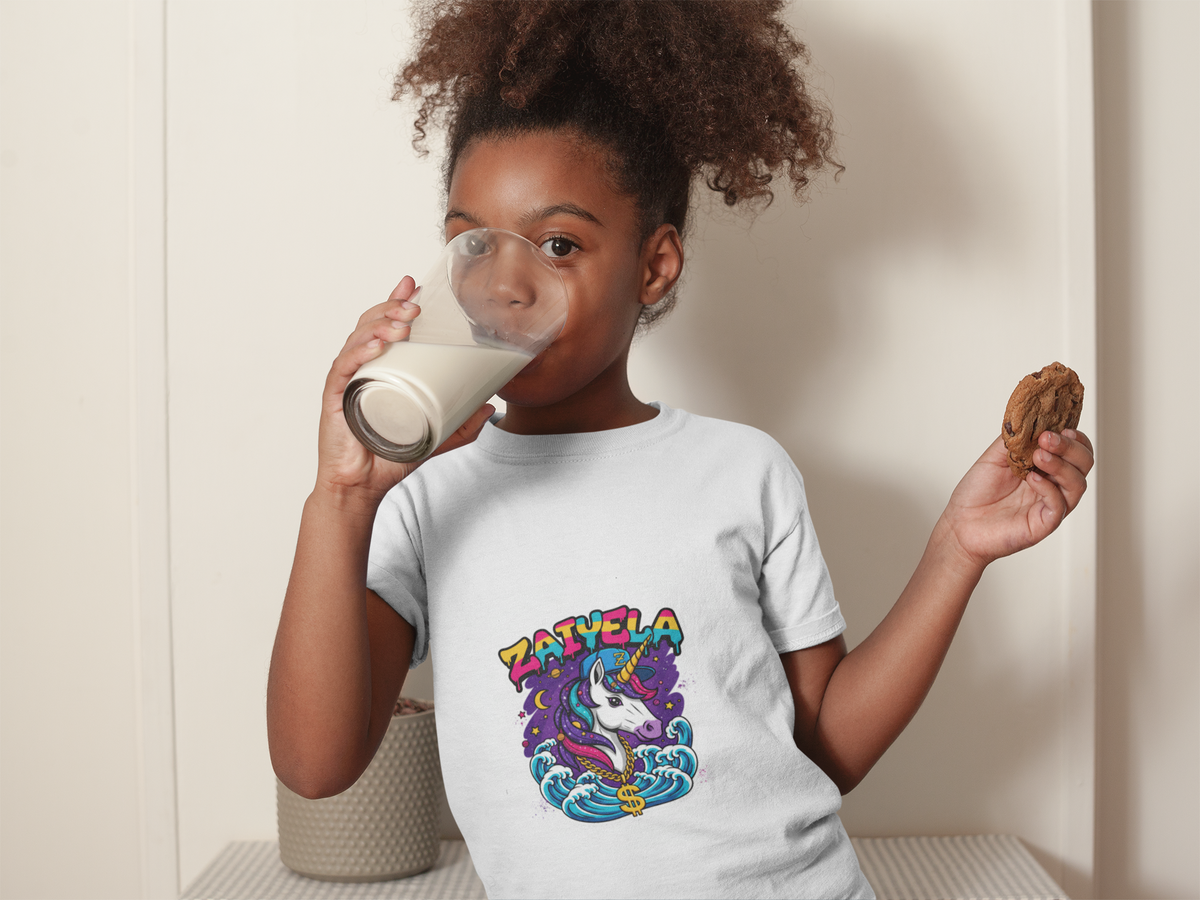 Kids T-Shirt Colorful Surf Unicorn Graphic