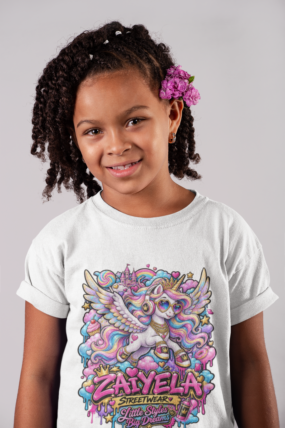 Kids Tee — Colorful Pegasus Dragon Graphic