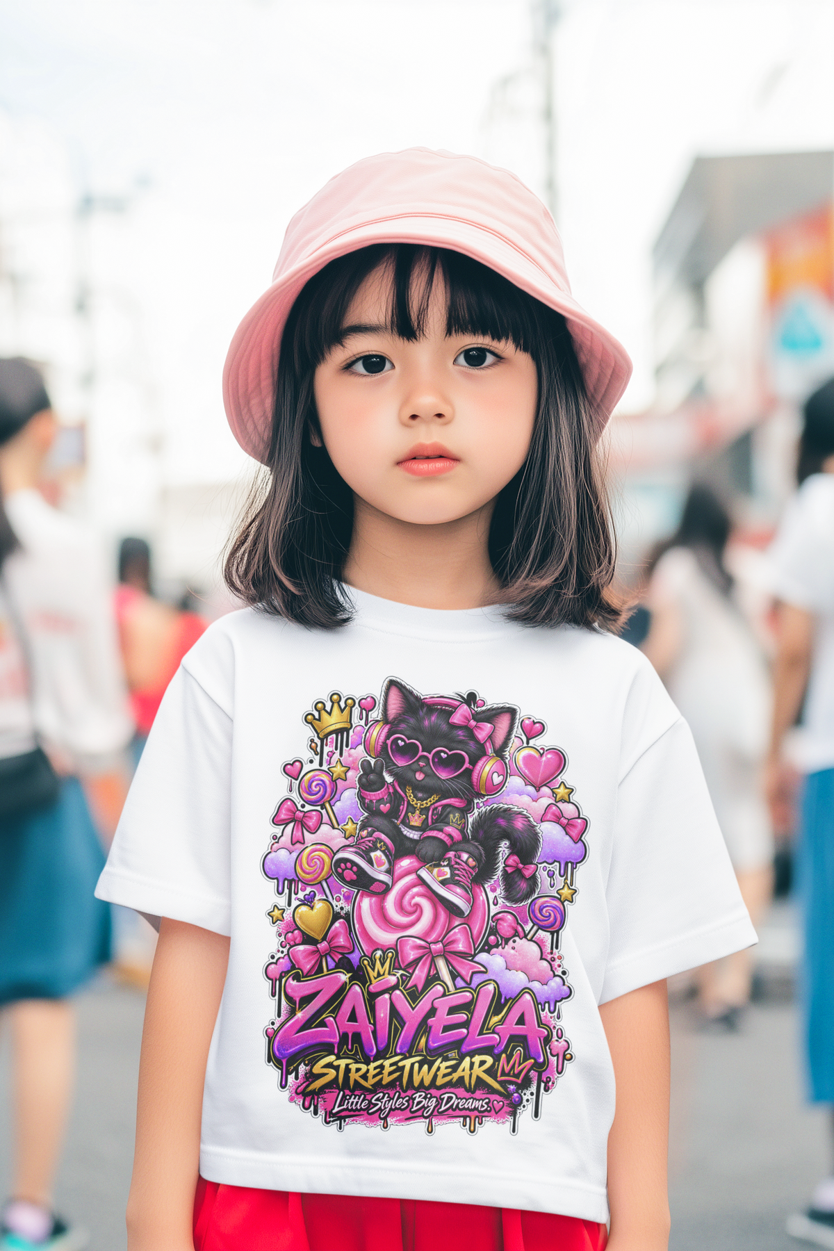 Kids Tee — Zaiyela Streetwear Cute Magical Kitty