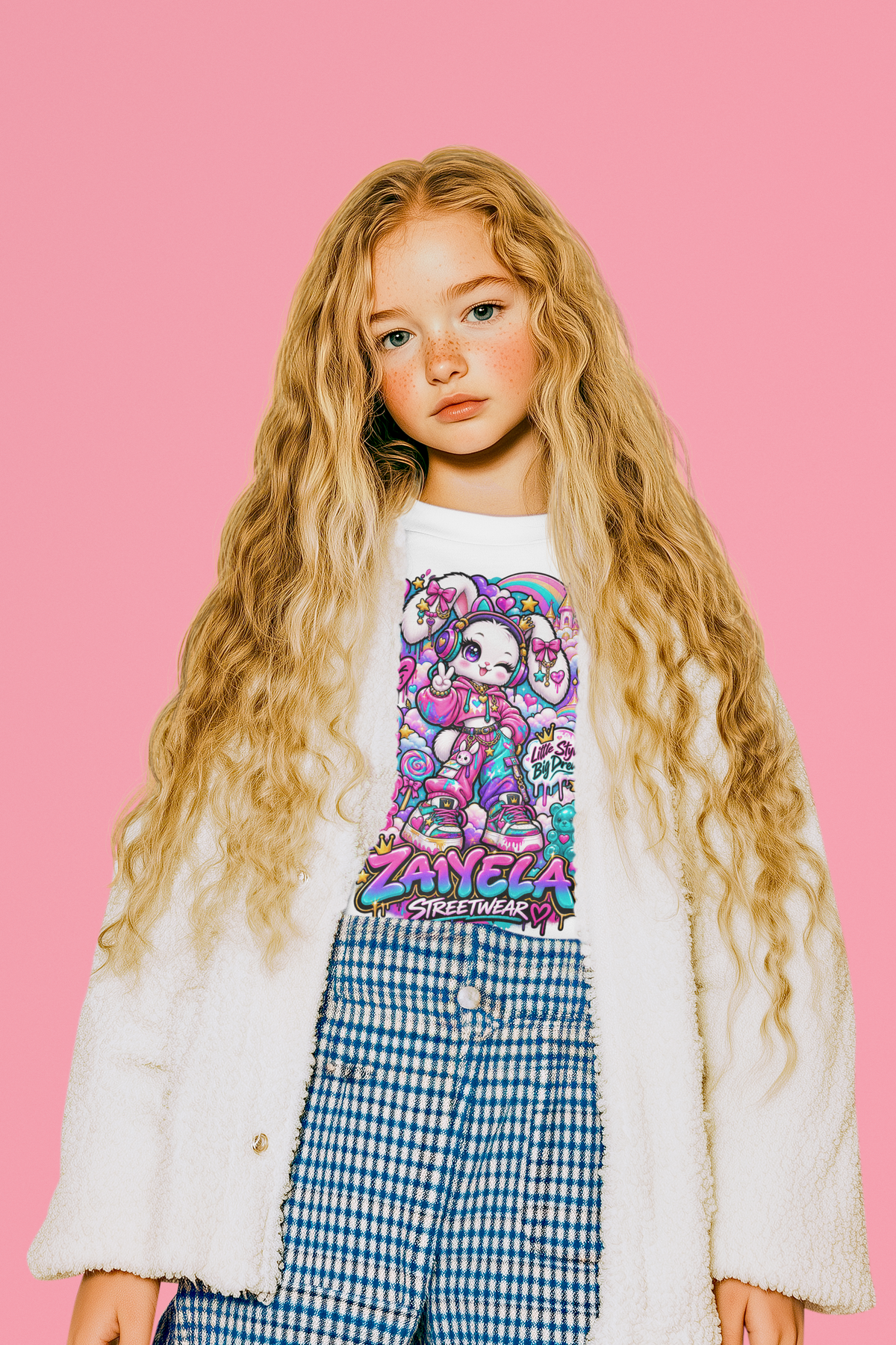 Kids Tee — Colorful Anime Candy Character Bunny Candy Dream