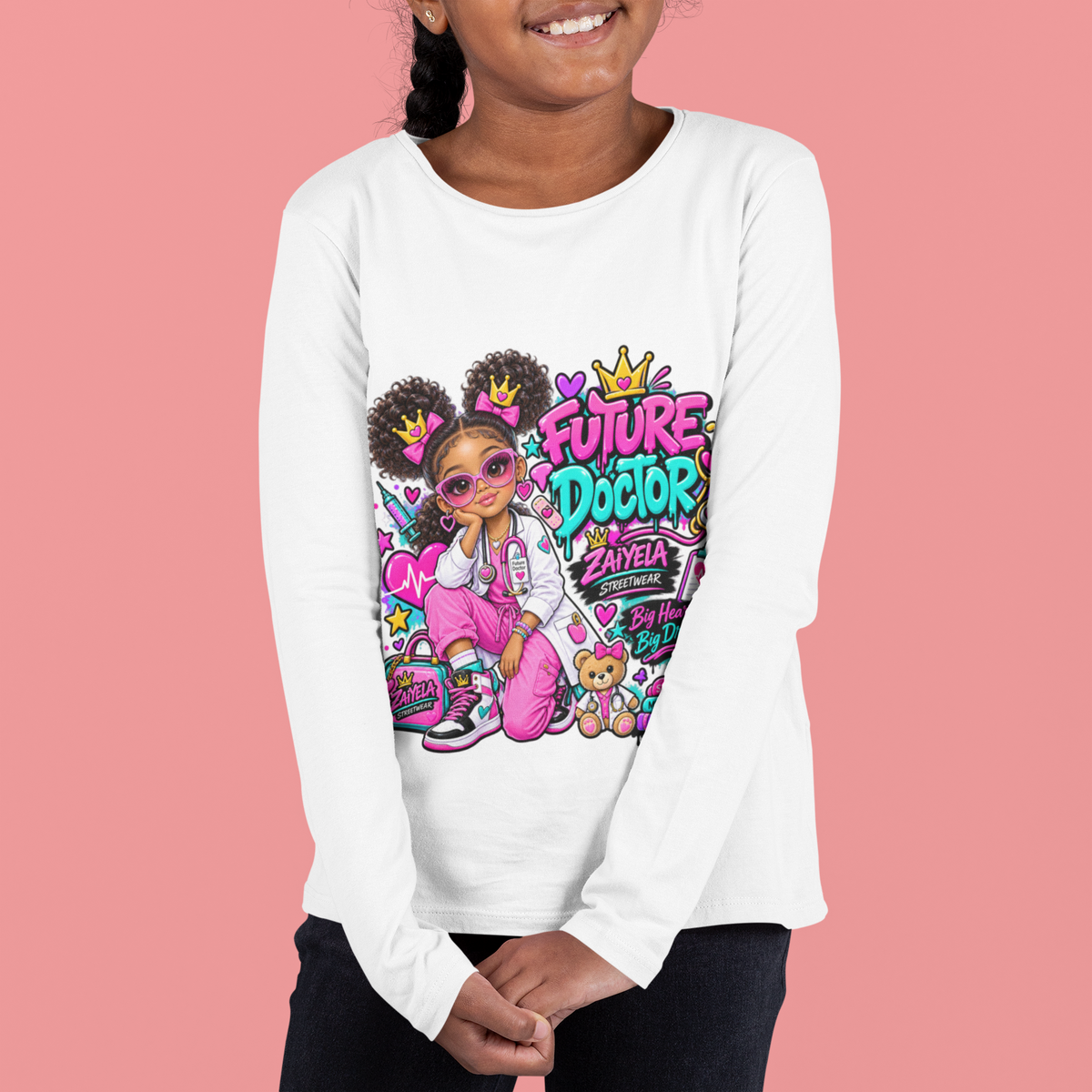 Youth Crewneck Sweatshirt Future CEO Big Dreams Big Goals Graphic Pullover