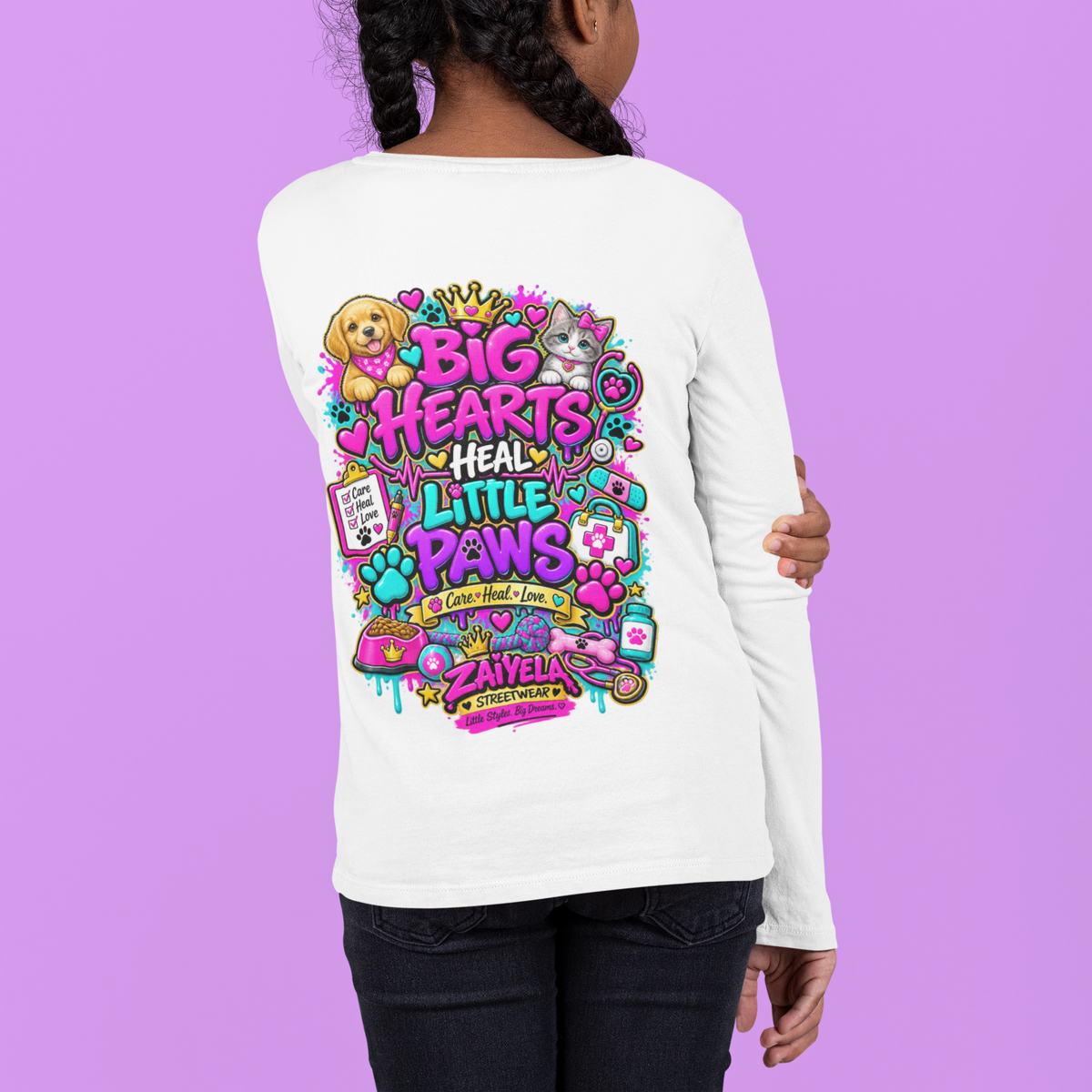 Youth Crewneck Sweatshirt Future Veterinarian Cute Veterinary Kid Graphic