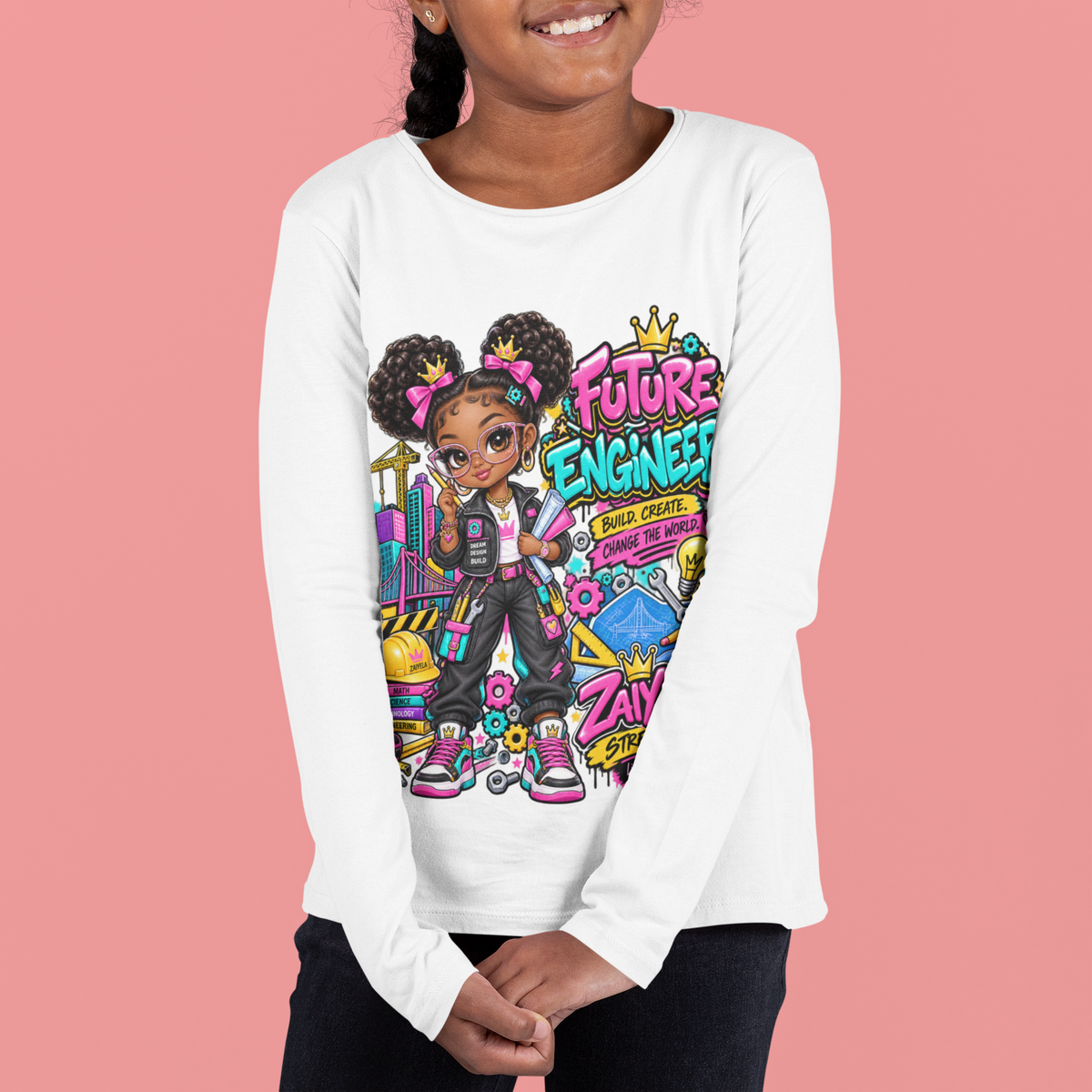 Youth Sweatshirt Future Engineer Graphic Crewneck Build Big Dreams