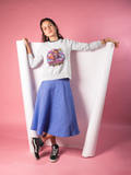 Youth Sweatshirt — Cute Crowned Fox Streetwear Star Kids Crewneck