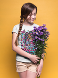 Kids Tee — Colorful Butterfly Girl Graphic “Zayla” Shirt for Toddlers