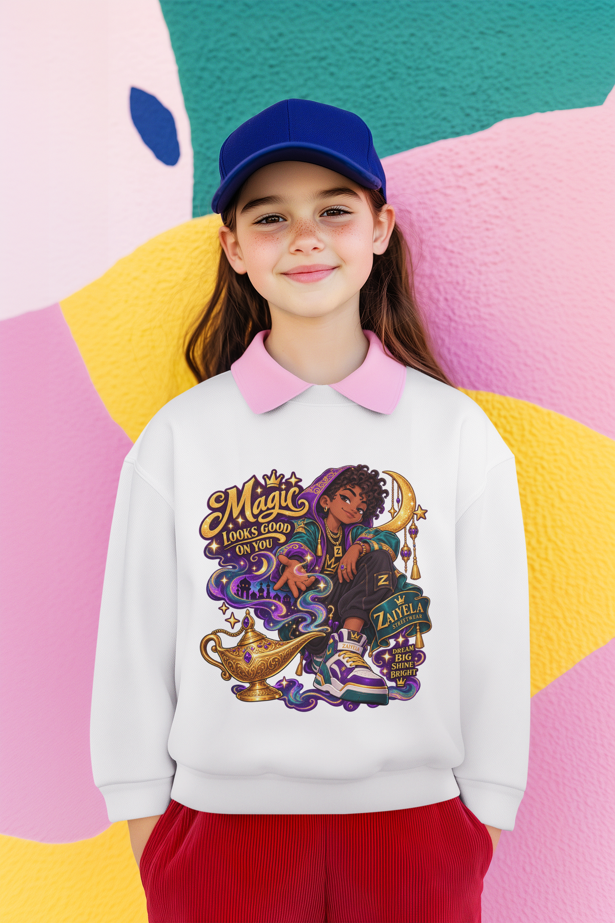 Dream Big Youth Crewneck Sweatshirt — Magic Follows You Graphic