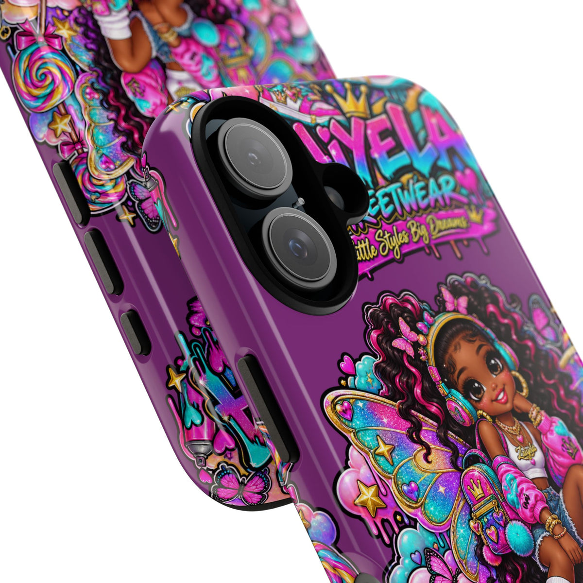 Cute Afro Rainbow Fairy Phone Case Fairy Streetwear Princess Protective Cover