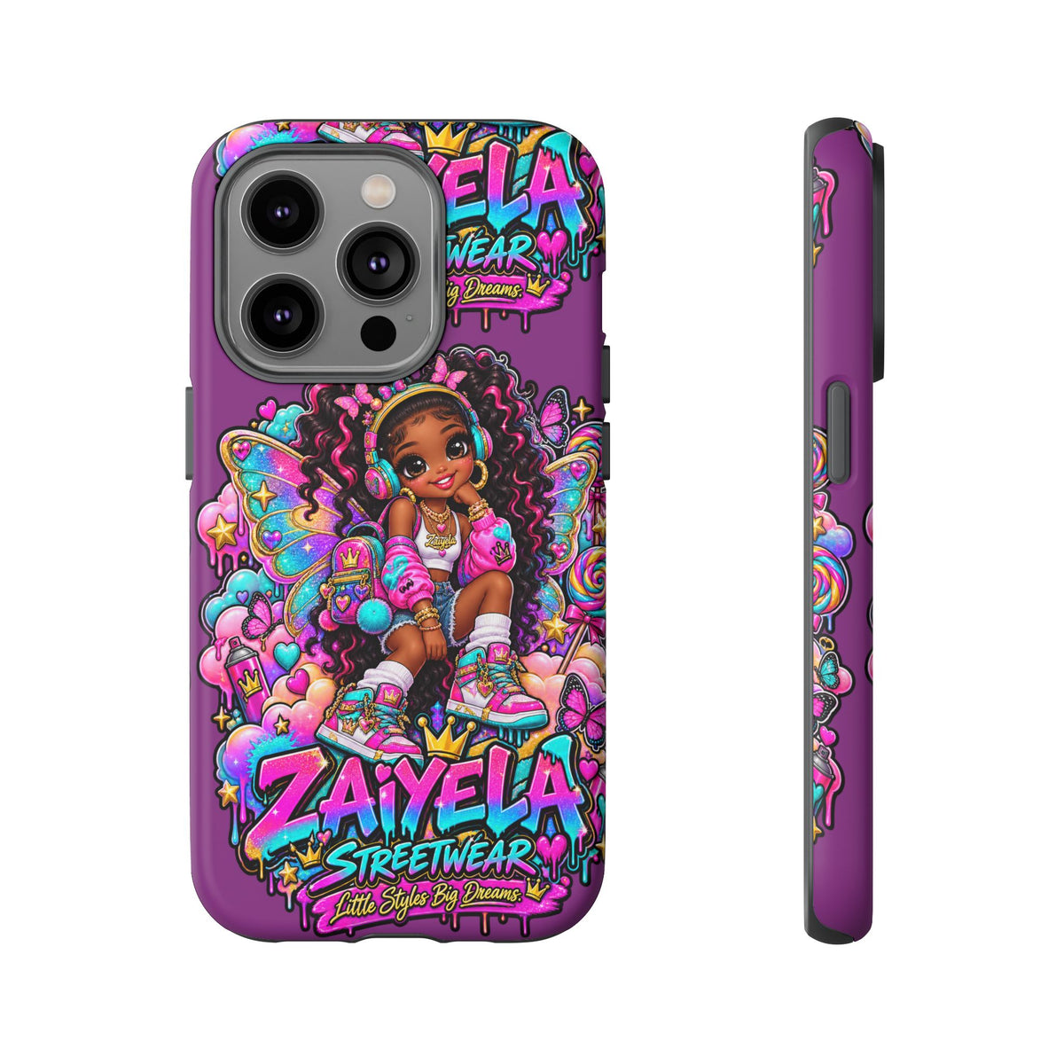 Cute Afro Rainbow Fairy Phone Case Fairy Streetwear Princess Protective Cover