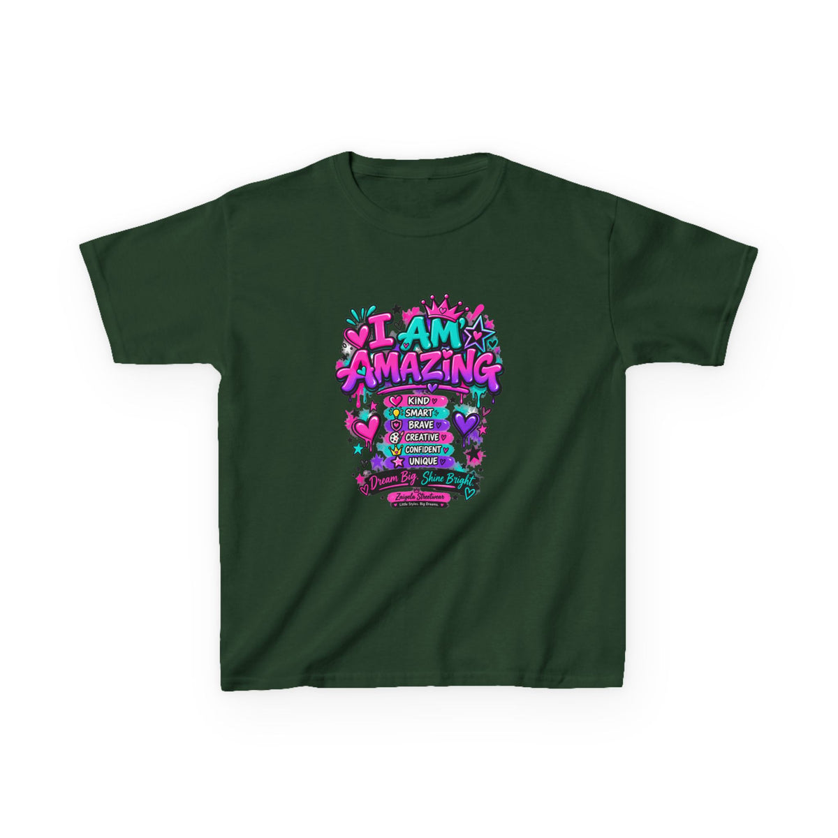 Kids T-Shirt — "I Am Amazing" Positive Affirmation Tee