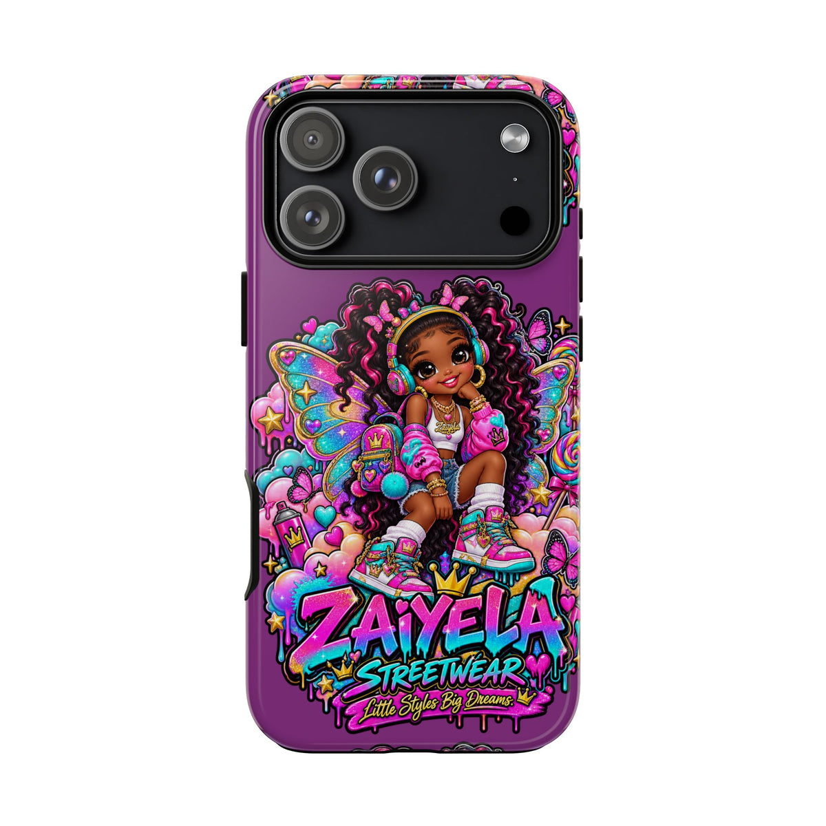 Cute Afro Rainbow Fairy Phone Case Fairy Streetwear Princess Protective Cover