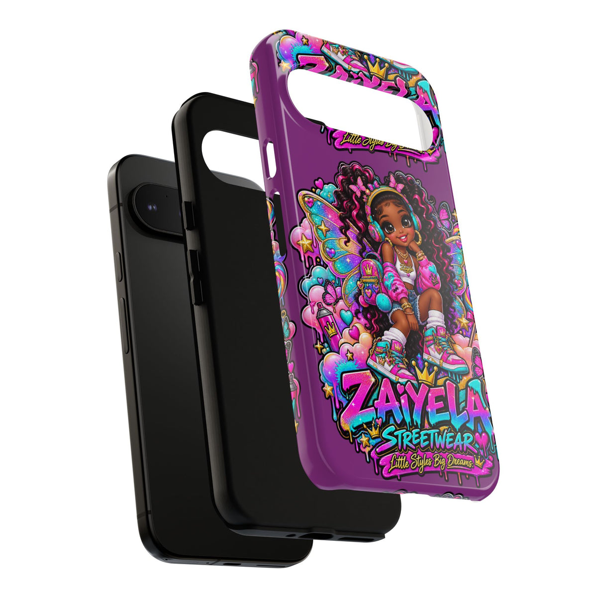 Cute Afro Rainbow Fairy Phone Case Fairy Streetwear Princess Protective Cover