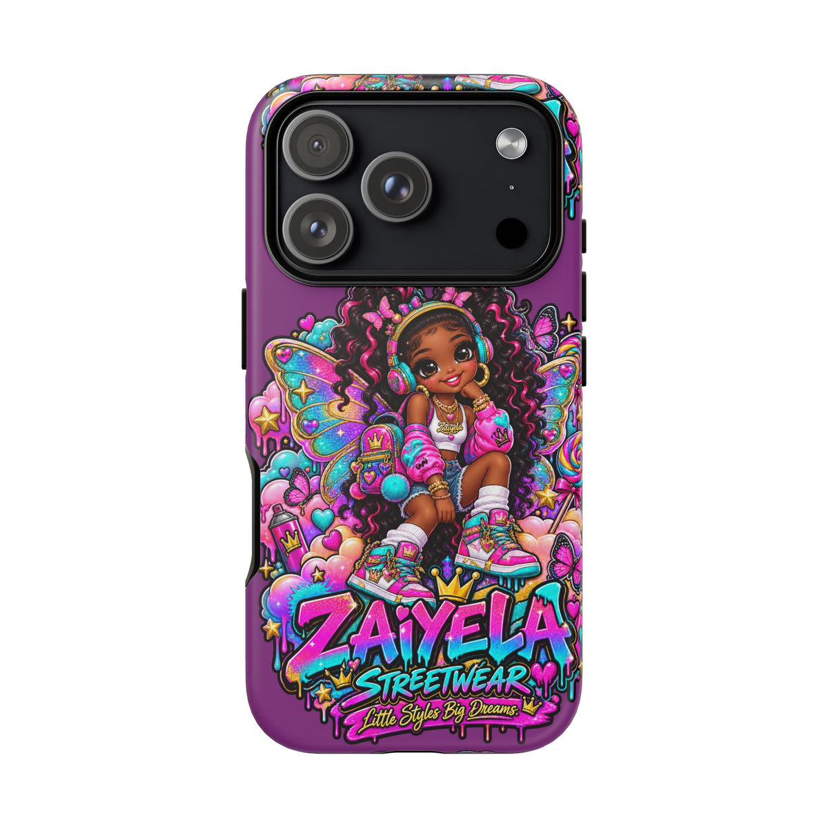 Cute Afro Rainbow Fairy Phone Case Fairy Streetwear Princess Protective Cover