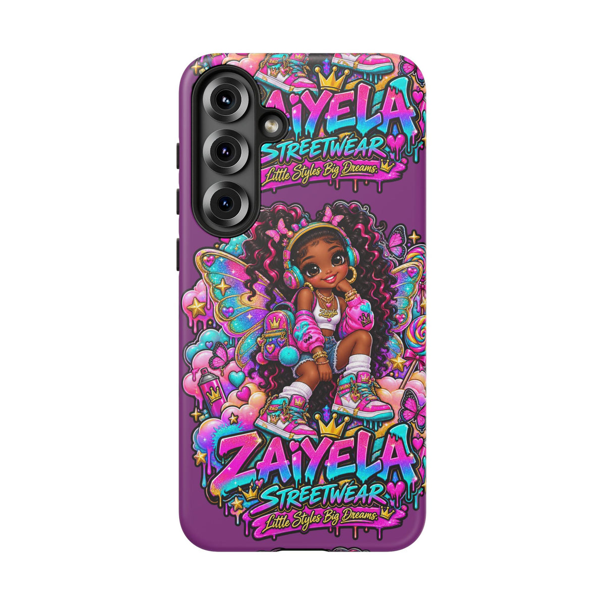 Cute Afro Rainbow Fairy Phone Case Fairy Streetwear Princess Protective Cover