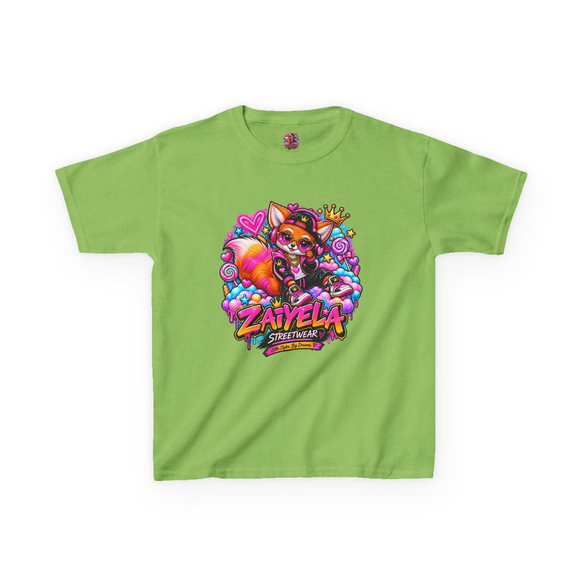 Kids Tee — Colorful Fox Streetwear Star