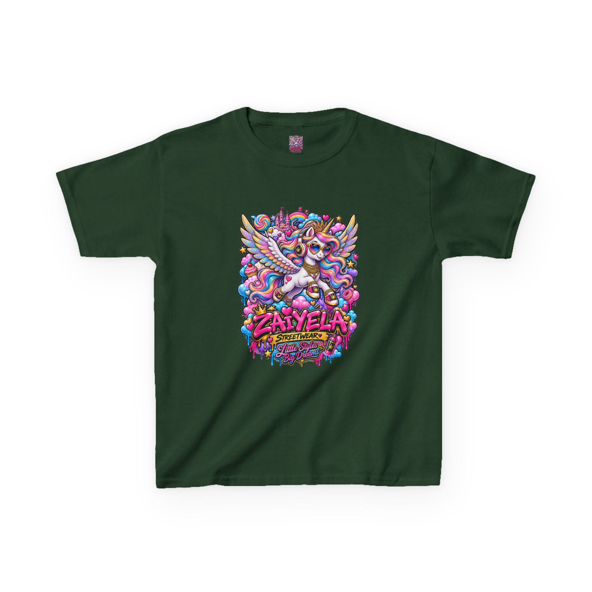 Kids Tee — Colorful Pegasus Dragon Graphic