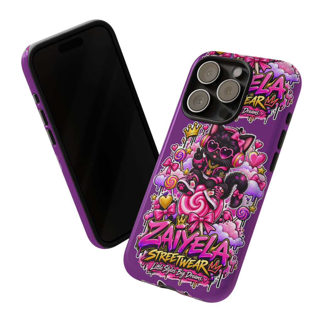 Cute Black Cat Candy Phone Case — Zaiyela Streetwear Magical Kitty