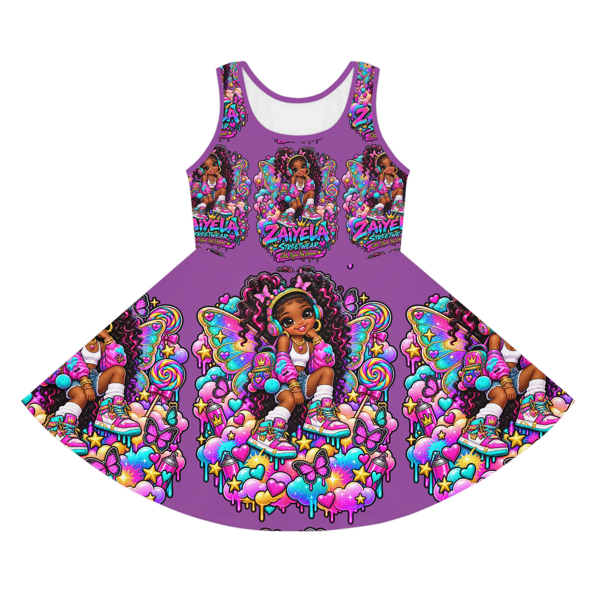 Girls' Sundress – Colorful Candy Fairy Skate Fairy Princess Dress