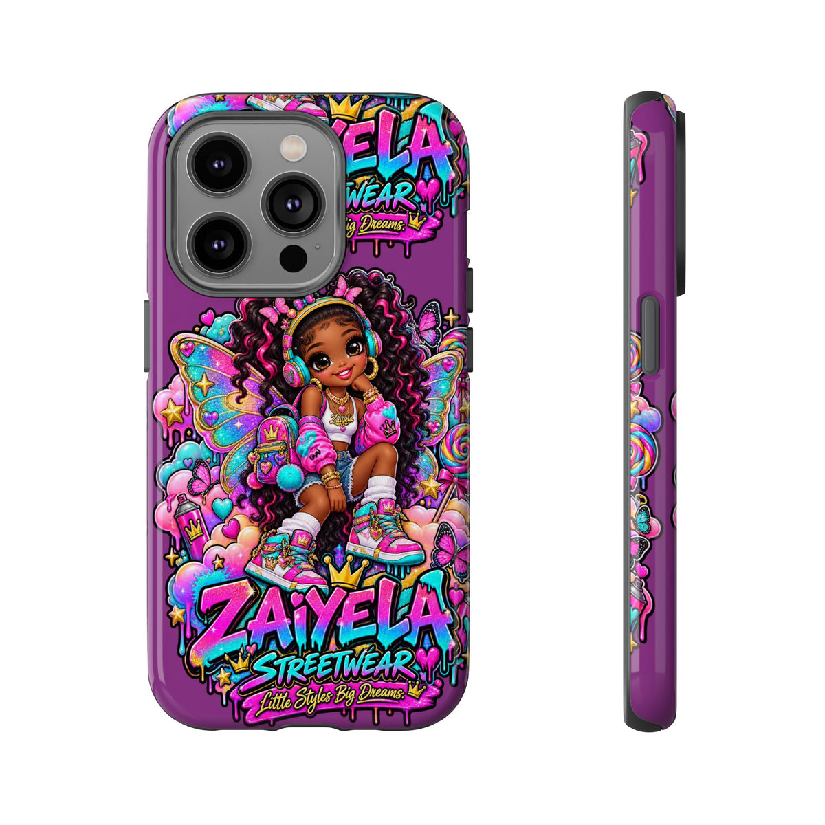 Cute Afro Rainbow Fairy Phone Case Fairy Streetwear Princess Protective Cover