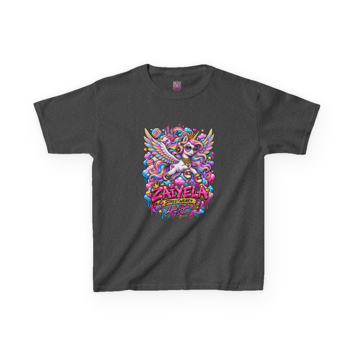 Kids Tee — Colorful Pegasus Dragon Graphic