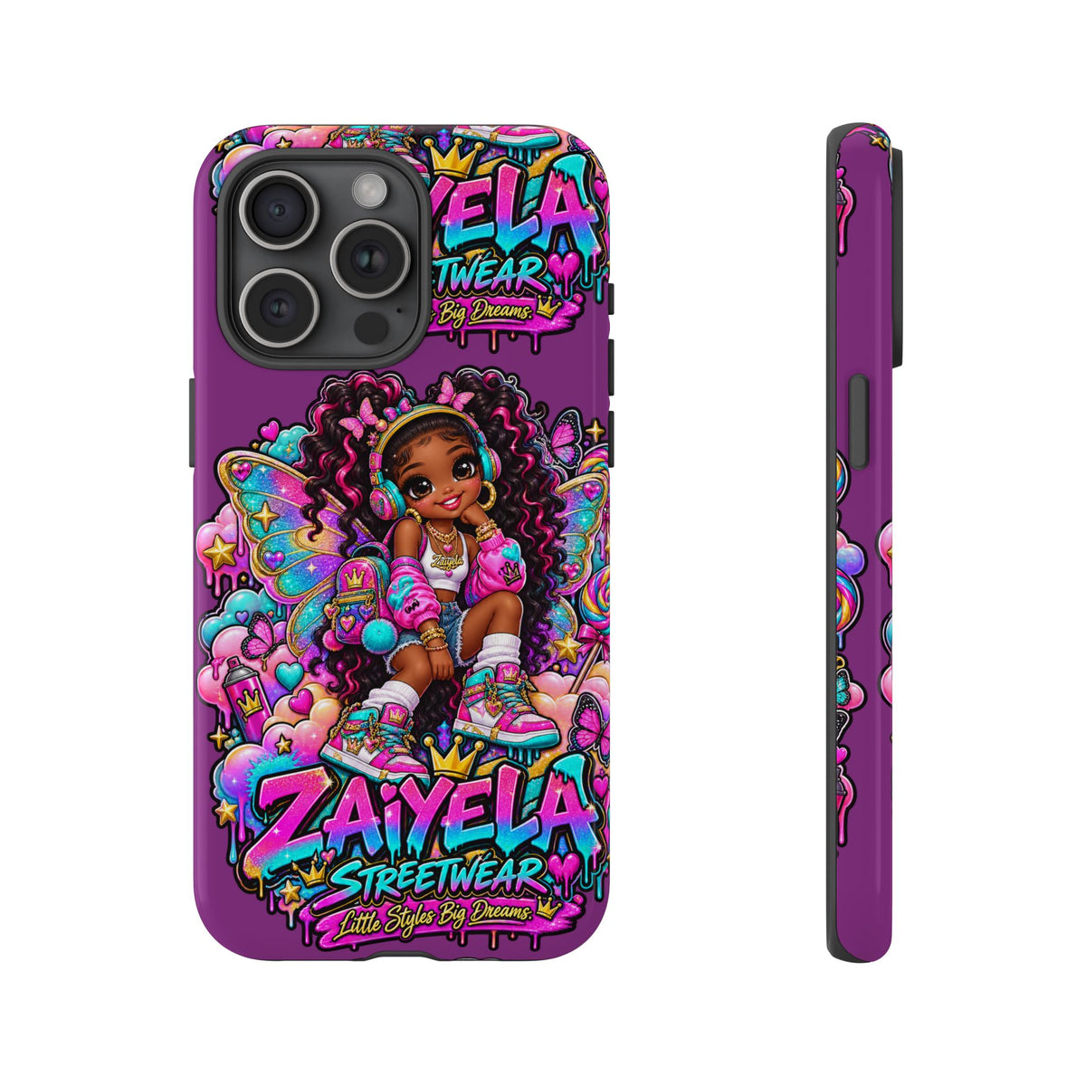 Cute Afro Rainbow Fairy Phone Case Fairy Streetwear Princess Protective Cover
