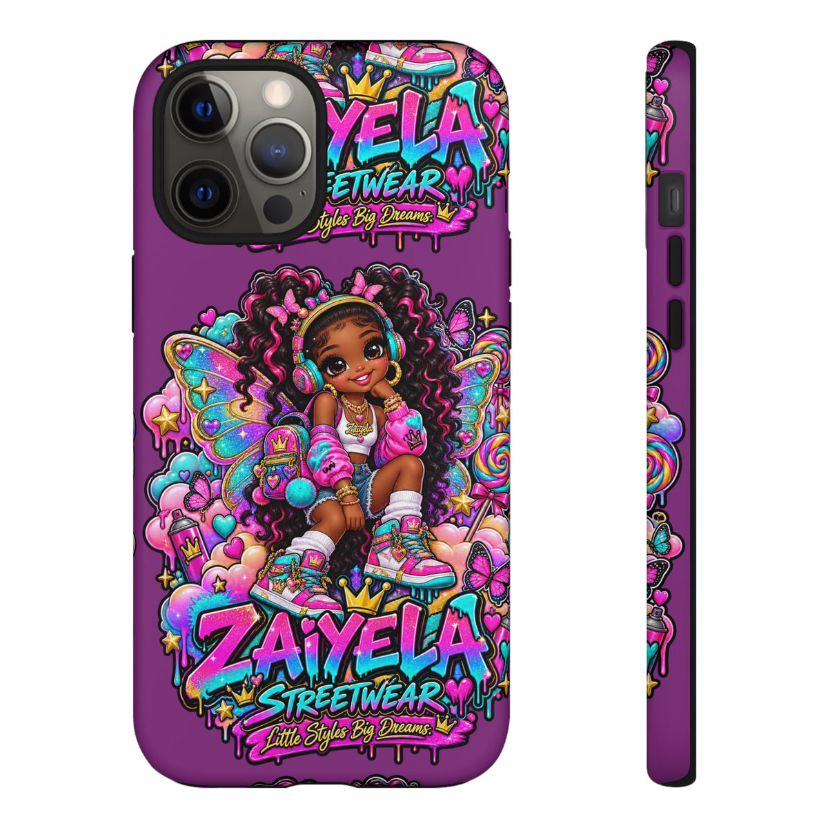 Cute Afro Rainbow Fairy Phone Case Fairy Streetwear Princess Protective Cover