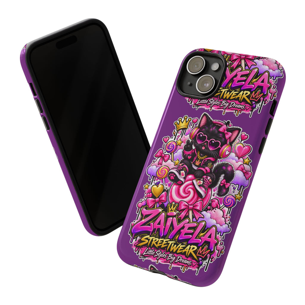 Cute Black Cat Candy Phone Case — Zaiyela Streetwear Magical Kitty