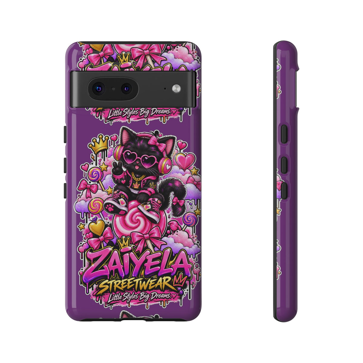 Cute Black Cat Candy Phone Case — Zaiyela Streetwear Magical Kitty