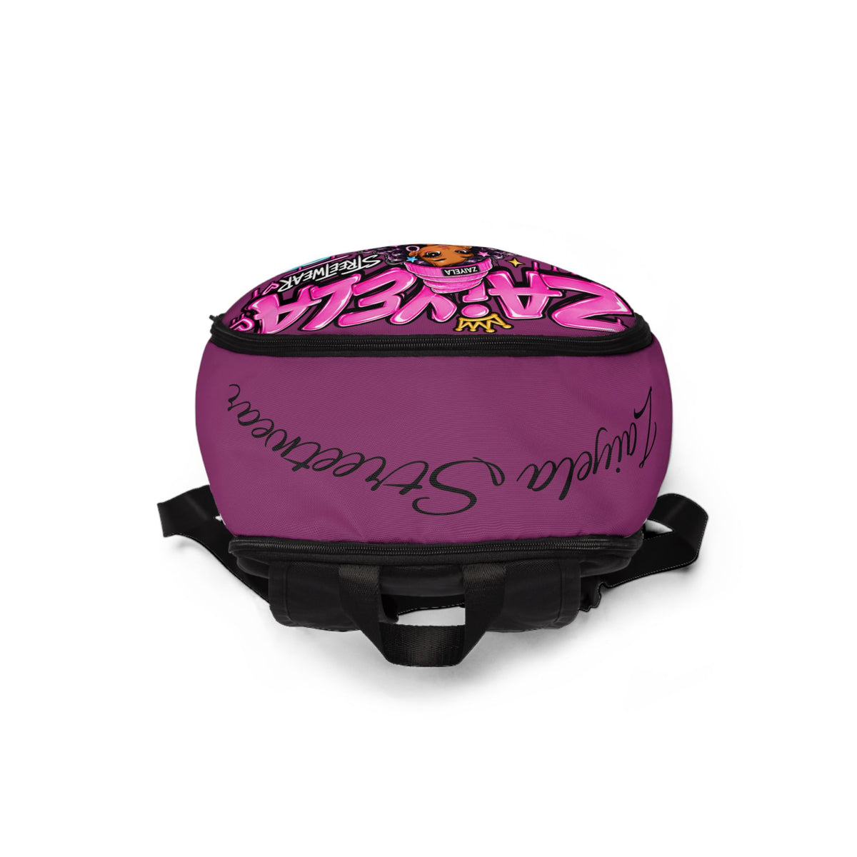 Mermaid Princess Backpack  Pink Candy-Graffiti Zayela Kids School Bag