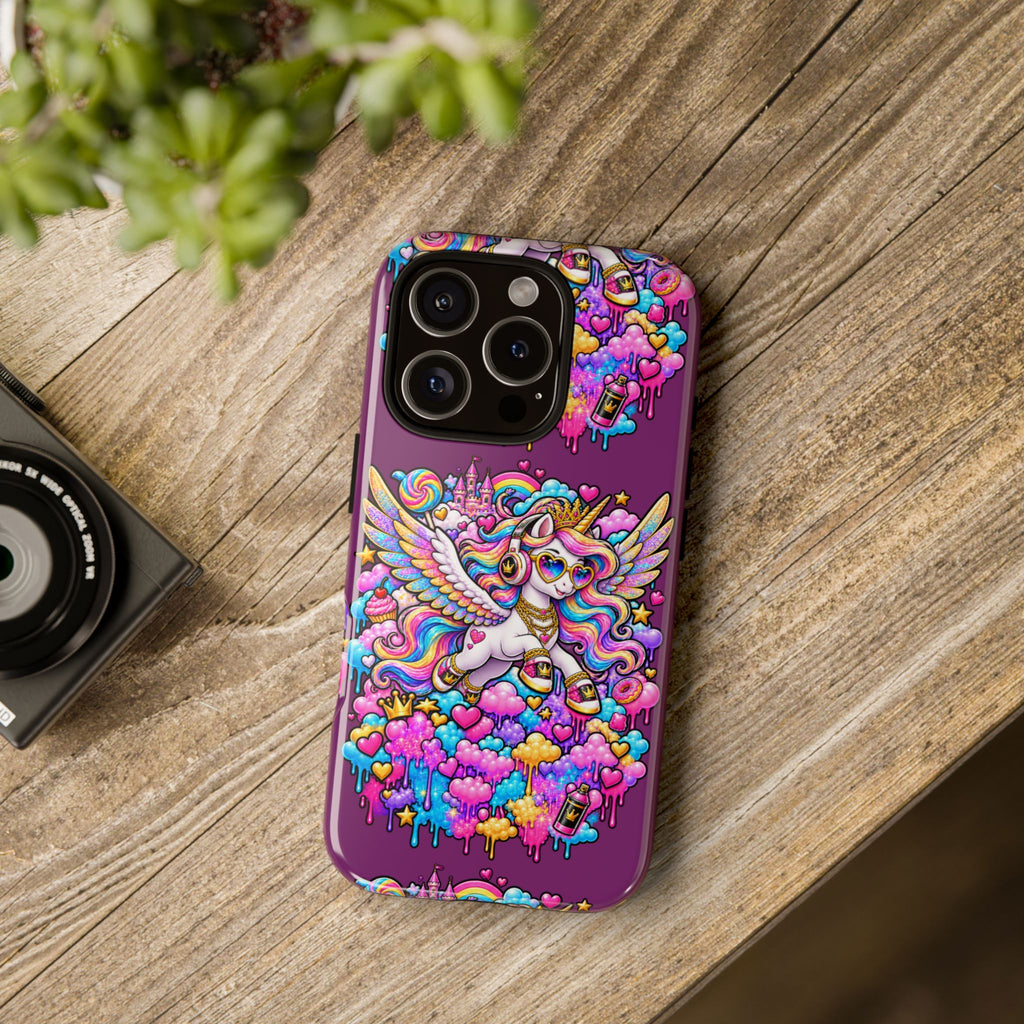 Unicorn Cute Tough Case — Colorful Rainbow Pegasus Phone Case