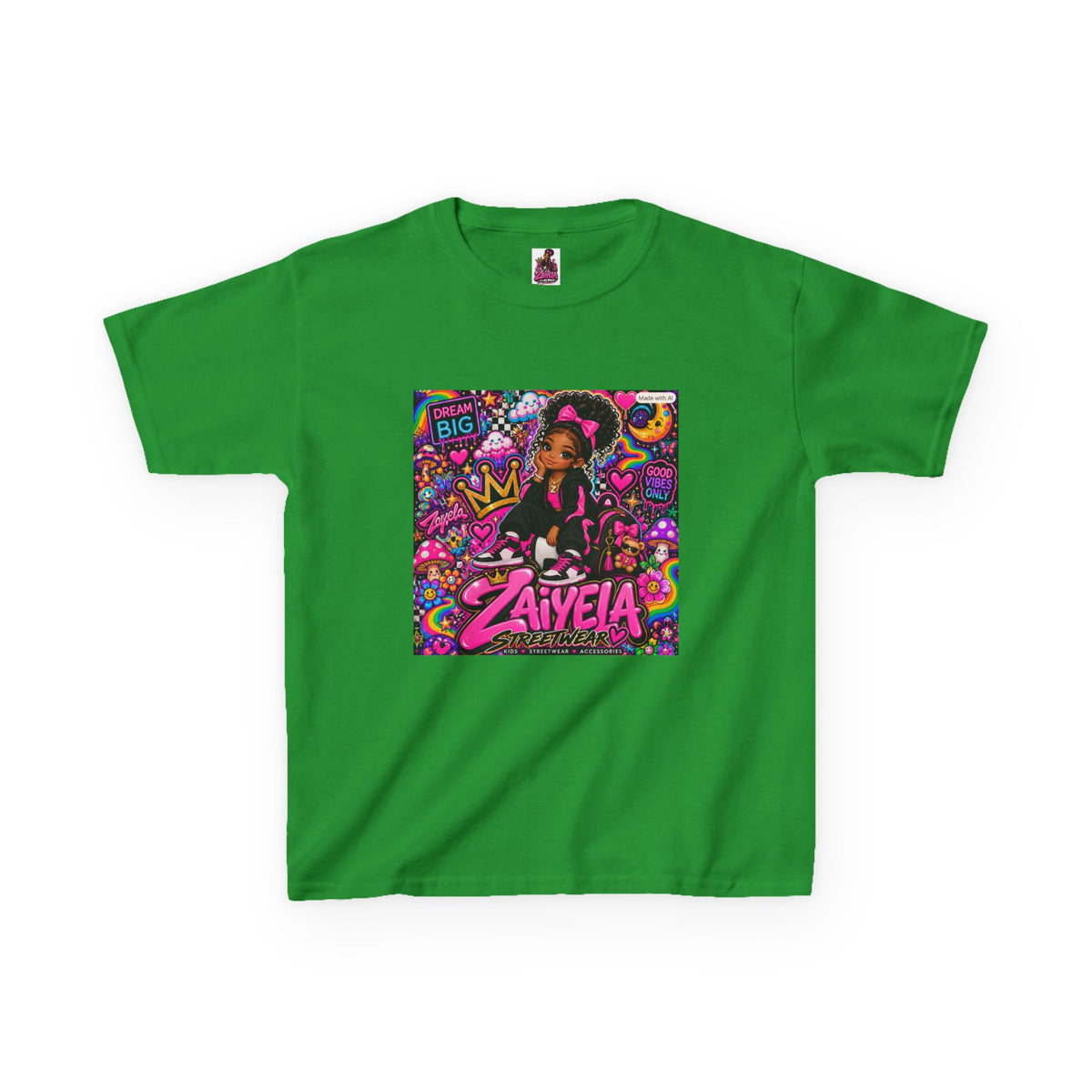 Kids Tee Pink Pop Art Zaiyela Graphic Shirt