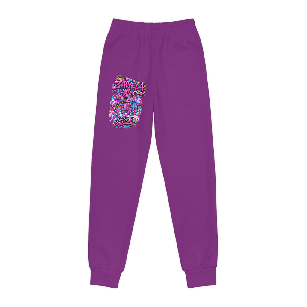 Youth Joggers — Colorful 'Smile' Graffiti Patch Sweatpants for Kids