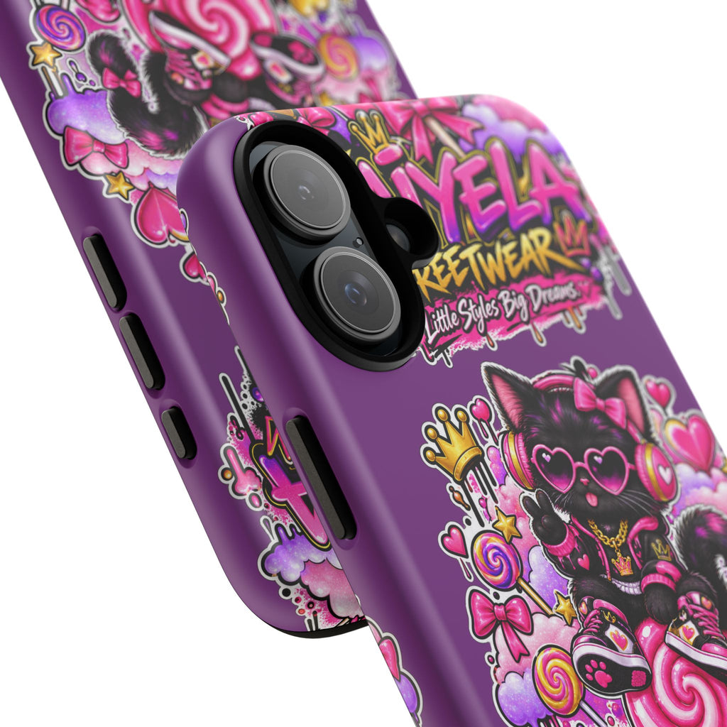 Cute Black Cat Candy Phone Case — Zaiyela Streetwear Magical Kitty