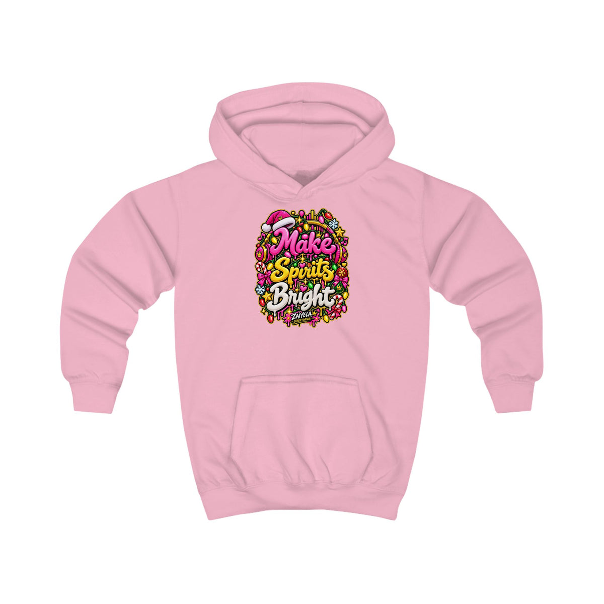 Kids Hoodie — "Shine Bright" Colorful Holiday Graphic Hoodie for Children