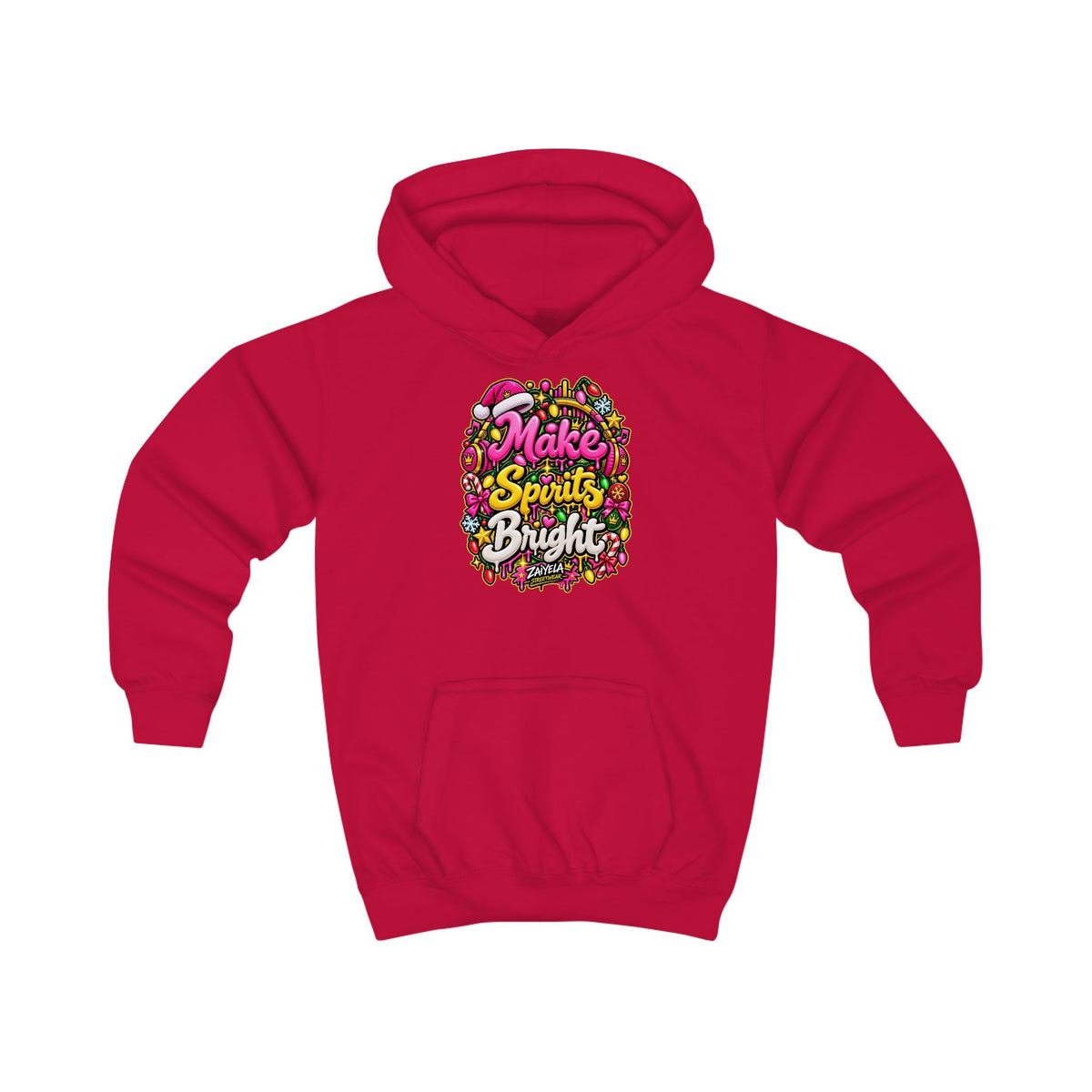 Kids Hoodie — "Shine Bright" Colorful Holiday Graphic Hoodie for Children