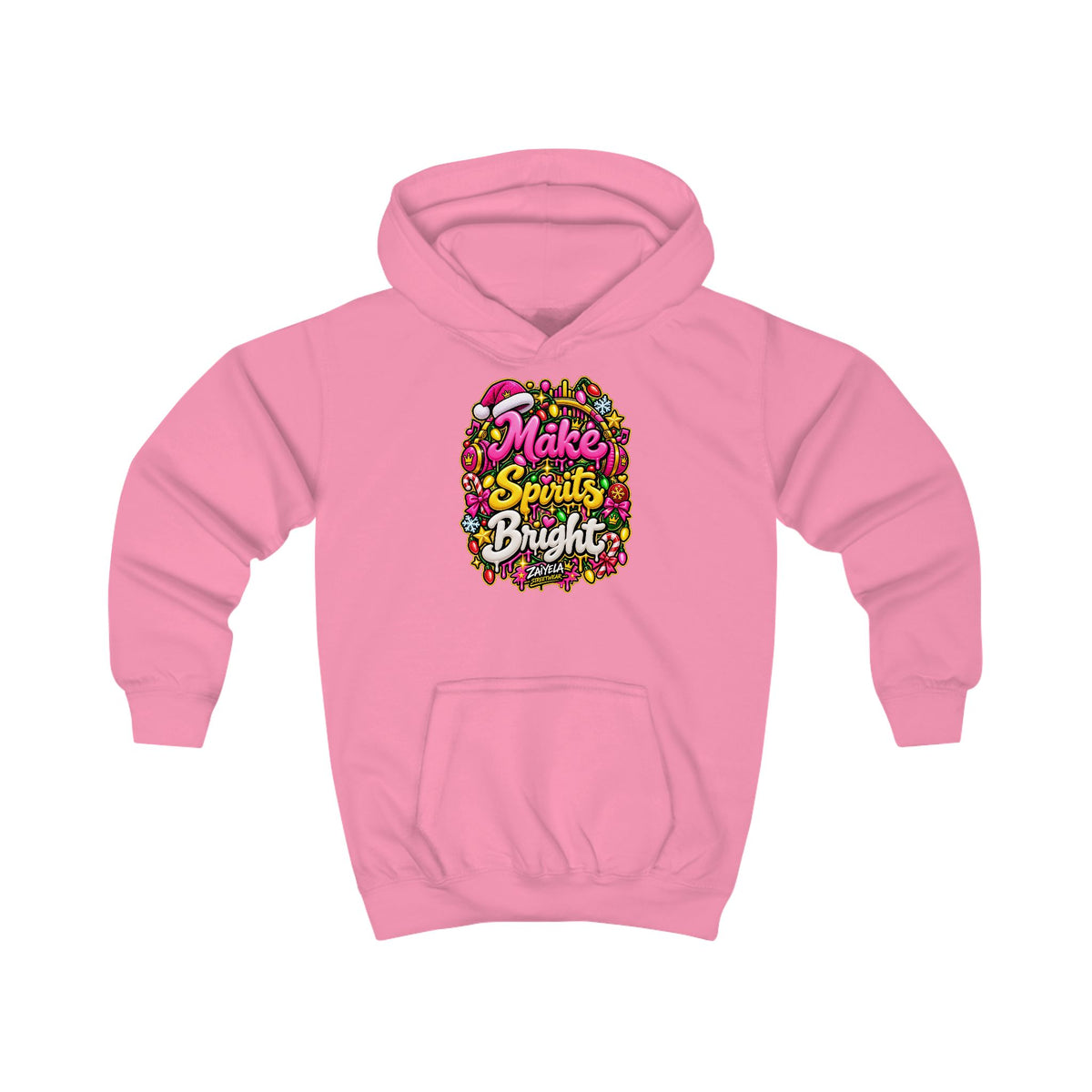 Kids Hoodie — "Shine Bright" Colorful Holiday Graphic Hoodie for Children