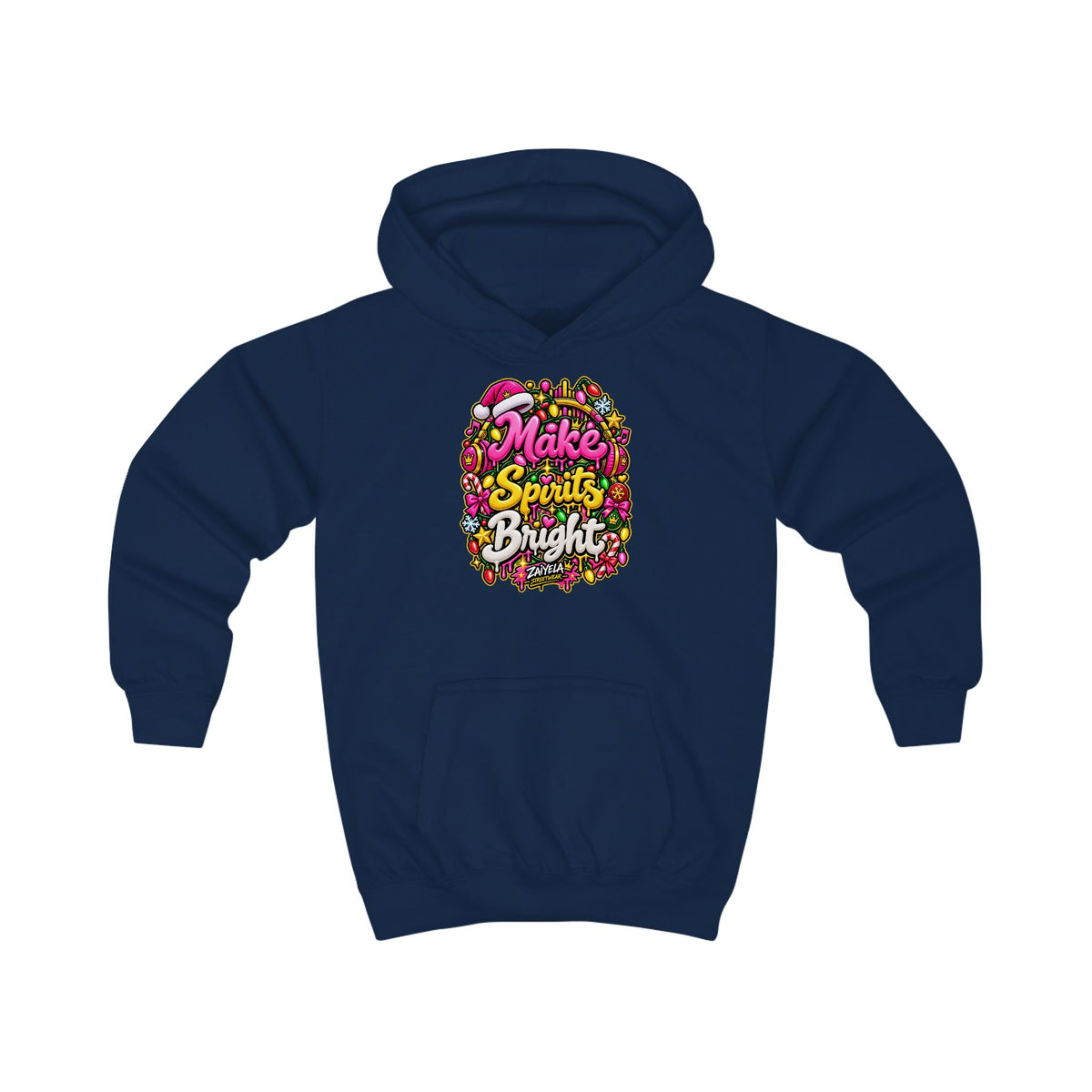 Kids Hoodie — "Shine Bright" Colorful Holiday Graphic Hoodie for Children