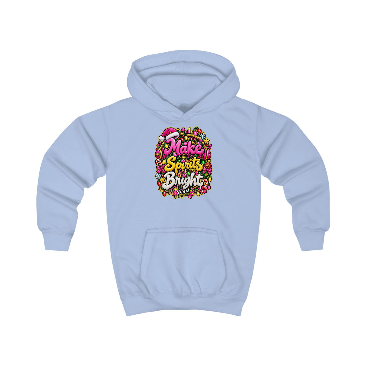 Kids Hoodie — "Shine Bright" Colorful Holiday Graphic Hoodie for Children