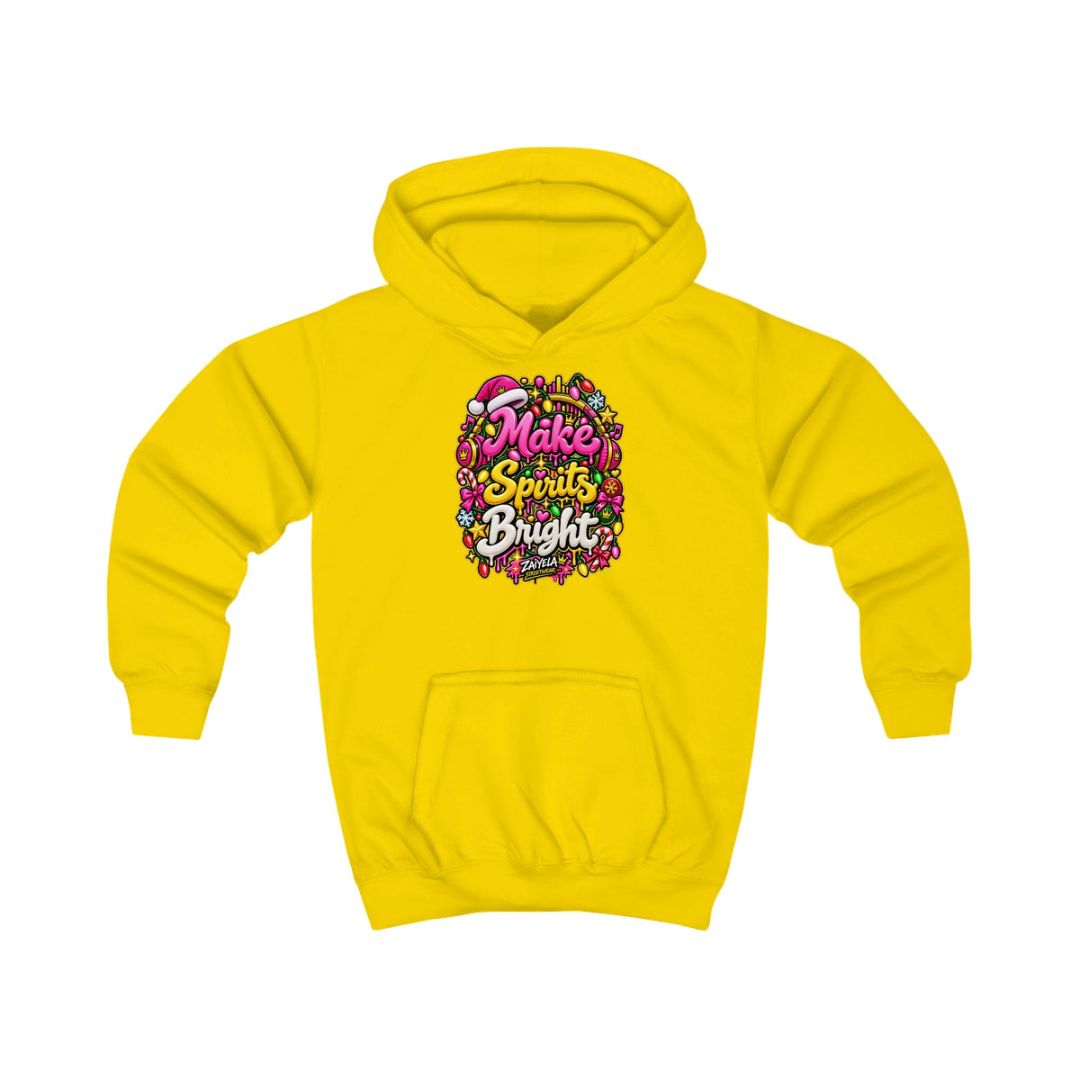 Kids Hoodie — "Shine Bright" Colorful Holiday Graphic Hoodie for Children