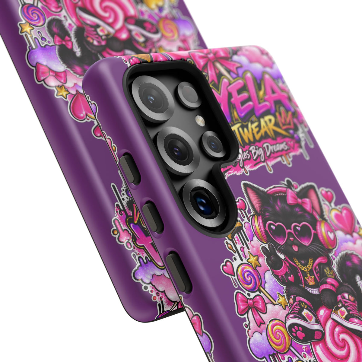 Cute Black Cat Candy Phone Case — Zaiyela Streetwear Magical Kitty