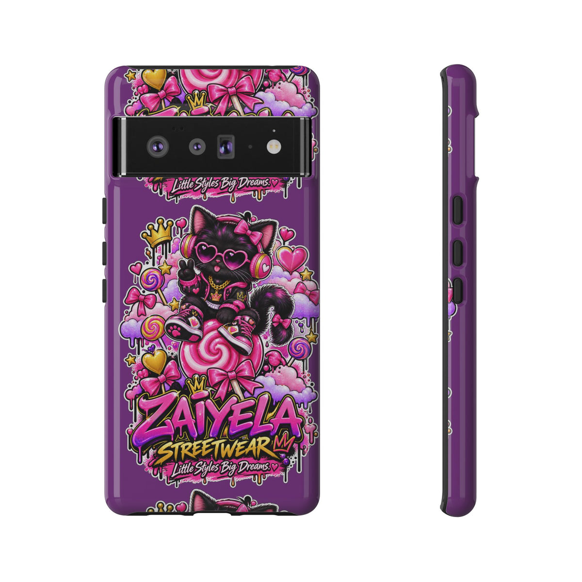 Cute Black Cat Candy Phone Case — Zaiyela Streetwear Magical Kitty