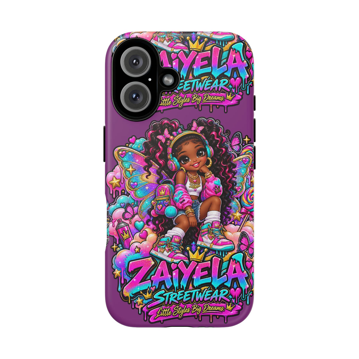 Cute Afro Rainbow Fairy Phone Case Fairy Streetwear Princess Protective Cover