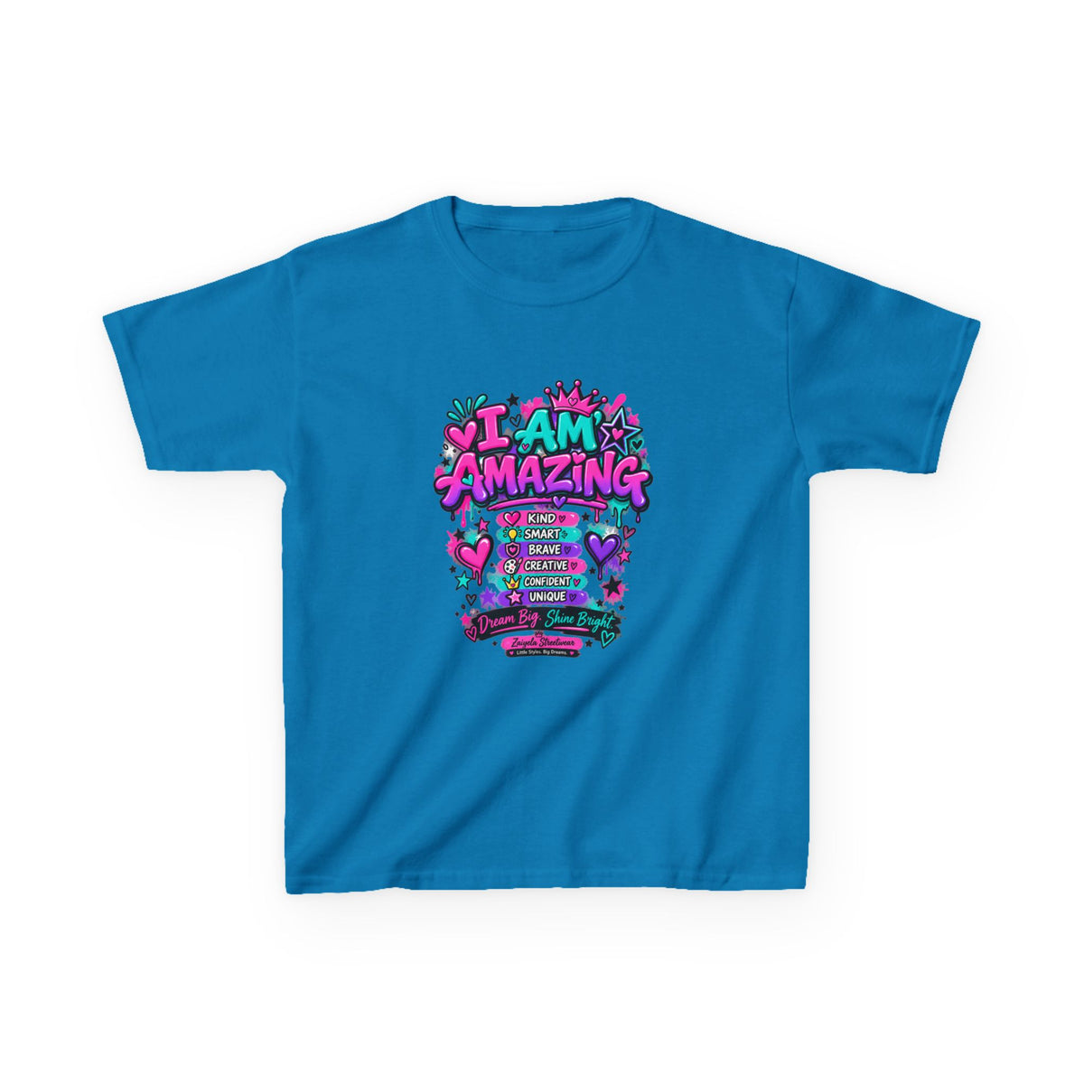 Kids T-Shirt — "I Am Amazing" Positive Affirmation Tee