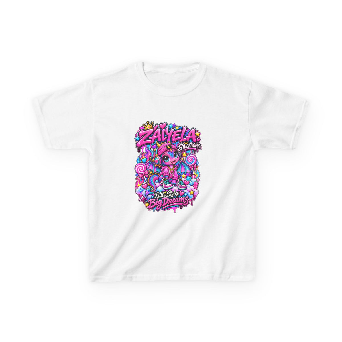 Kids Tee — Colorful Candy Galaxy "Zayelia" Graphic