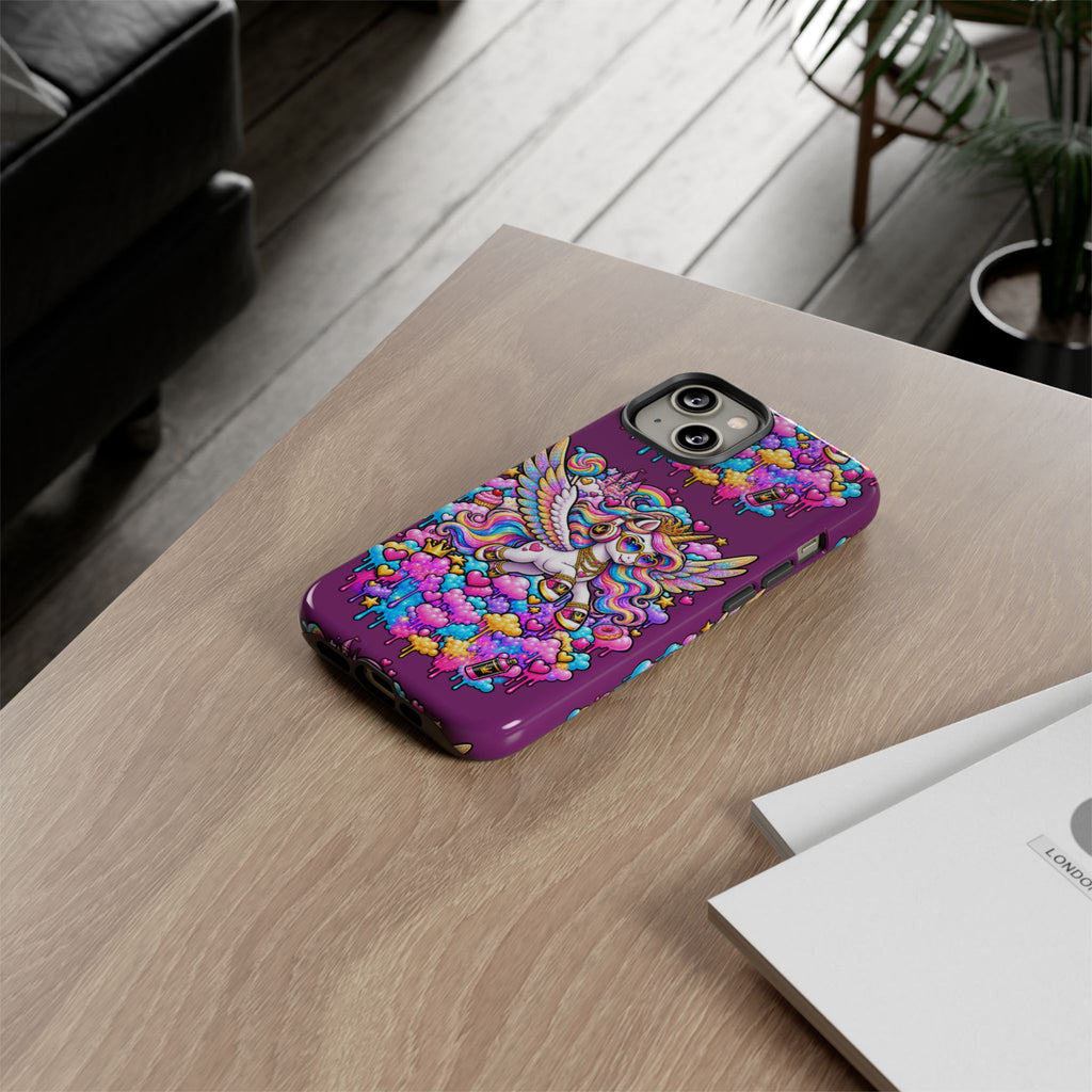 Unicorn Cute Tough Case — Colorful Rainbow Pegasus Phone Case