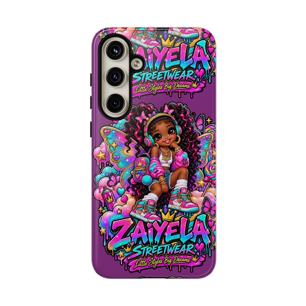 Cute Afro Rainbow Fairy Phone Case Fairy Streetwear Princess Protective Cover