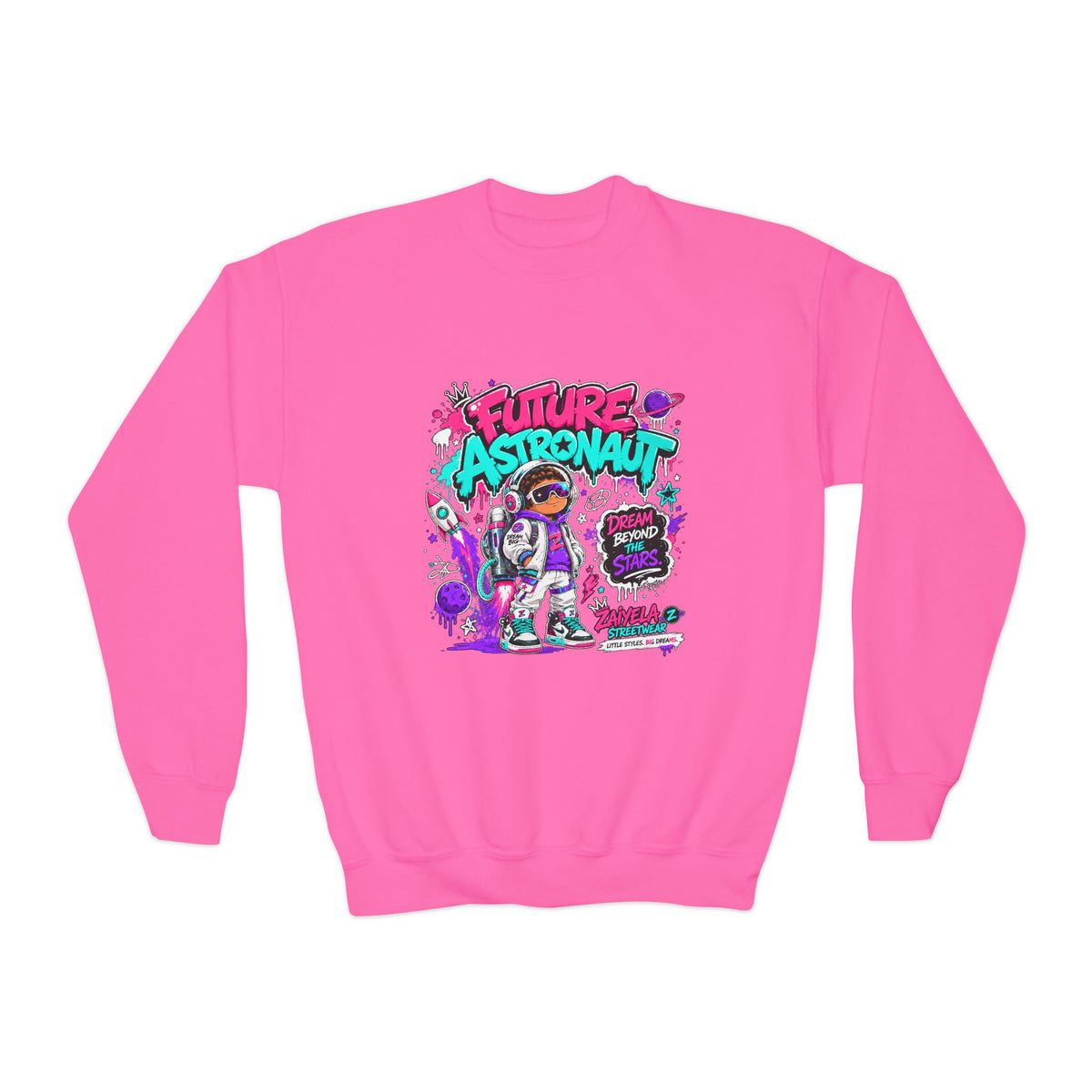 Youth Sweatshirt - "Future Astronaut" Graphic Crewneck (Dream Beyond the Stars)