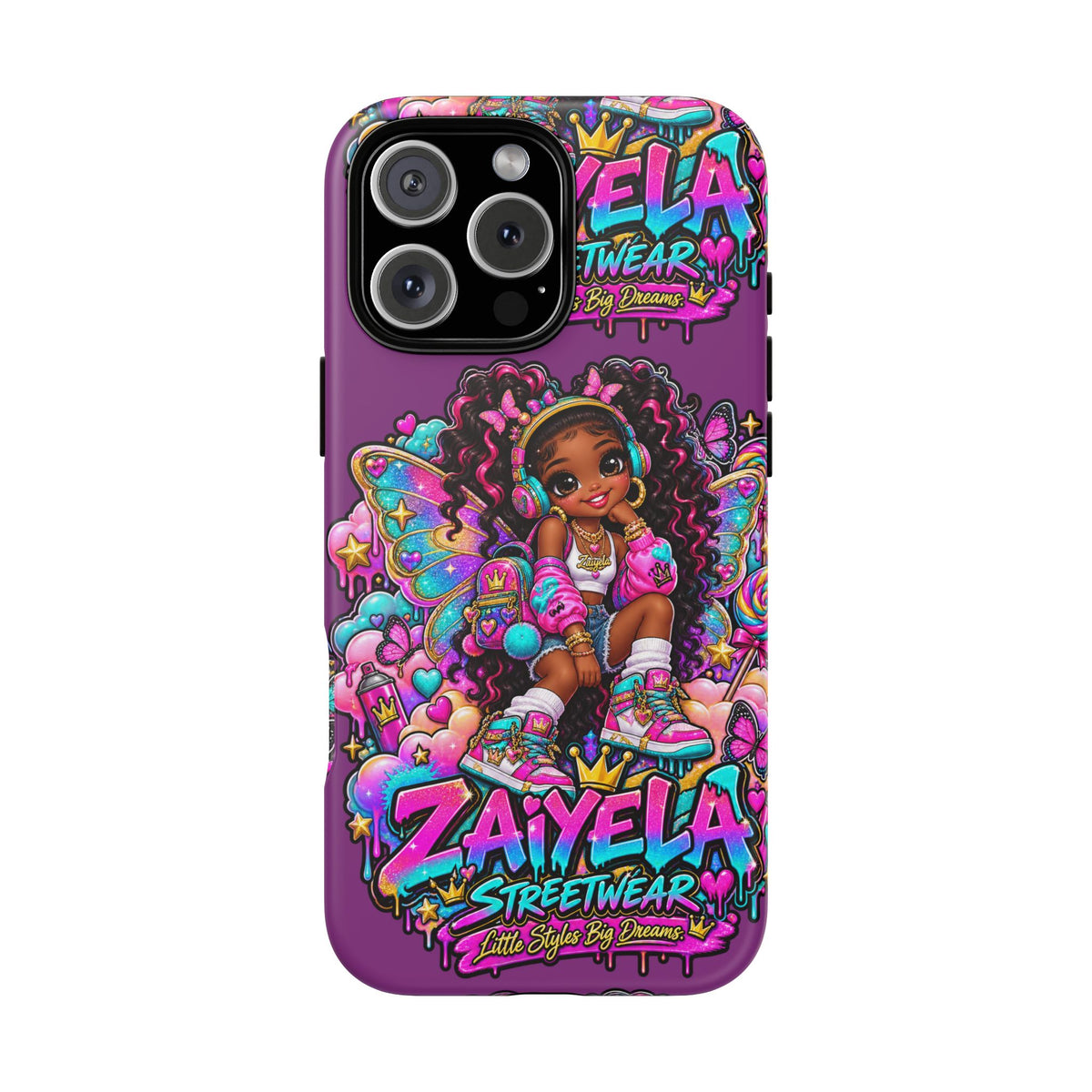 Cute Afro Rainbow Fairy Phone Case Fairy Streetwear Princess Protective Cover