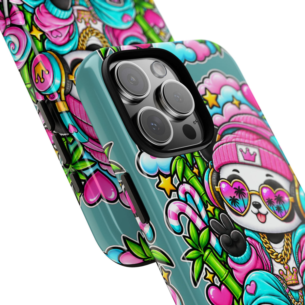 Cute Panda Phone Case Glam Panda Tropical Design