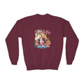Youth Crewneck Sweatshirt Different Is Beautiful Cute Duck Graphic